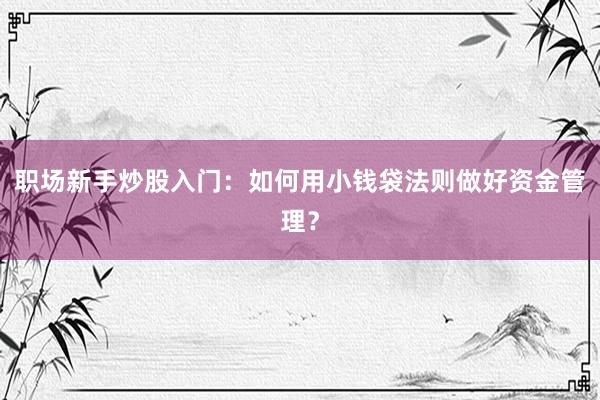 职场新手炒股入门：如何用小钱袋法则做好资金管理？