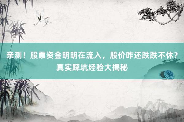亲测！股票资金明明在流入，股价咋还跌跌不休？真实踩坑经验大揭秘