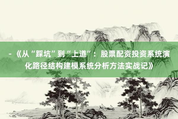 - 《从“踩坑”到“上道”：股票配资投资系统演化路径结构建模系统分析方法实战记》