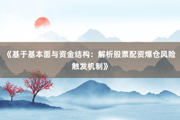 《基于基本面与资金结构：解析股票配资爆仓风险触发机制》